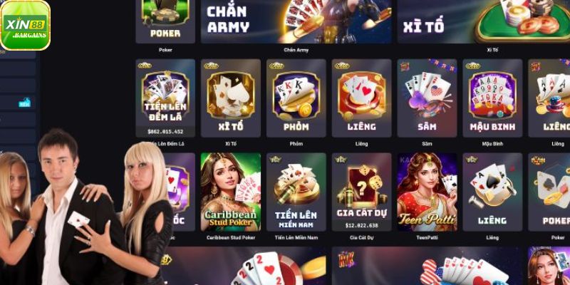 Game bài xin88 đa dạng loại hình giải trí